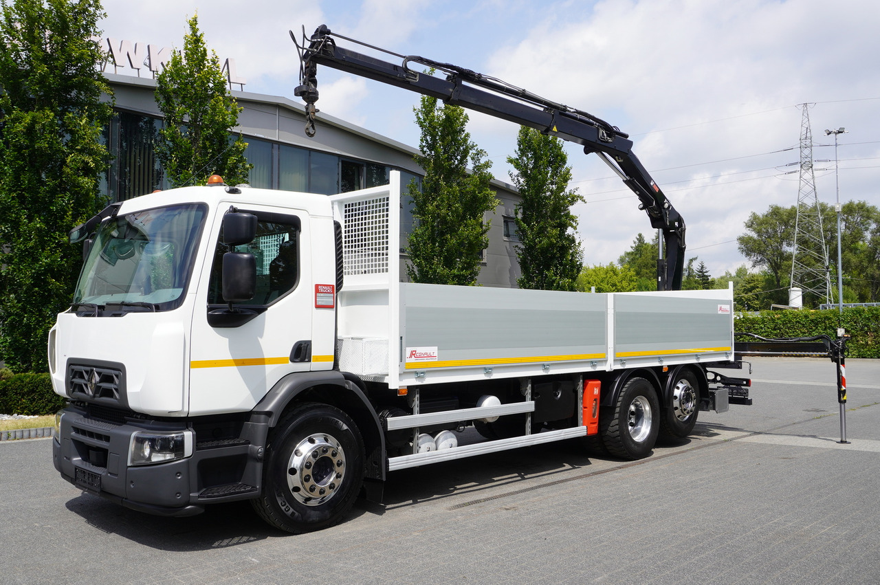 Madelveok/ Platvormveok, Kraanaga veoauto RENAULT D26 440 WIDE 6×2 E6 Crane HIAB XS111 / PILOT / load. 15t: pilt 1
