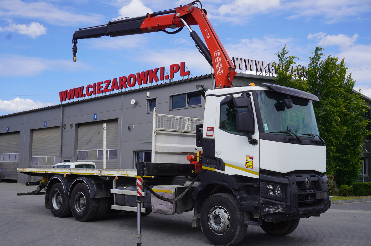 RENAULT K380 6x4 / FASSI F175 crane 7.85 t / 120 thousand km - Madelveok/ Platvormveok, Kraanaga veoauto: pilt 1 RENAULT K380 6x4 / FASSI F175 crane 7.85 t / 120 thousand km - Madelveok/ Platvormveok, Kraanaga veoauto: pilt 1