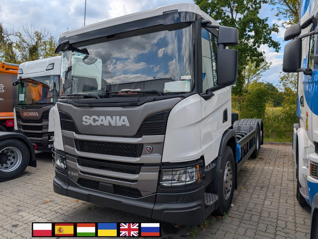 SCANIA P 340 B6x2*4NA / chassis frame / steering axle / CNG - Kabiinišassiiga veoauto: pilt 1 SCANIA P 340 B6x2*4NA / chassis frame / steering axle / CNG - Kabiinišassiiga veoauto: pilt 1