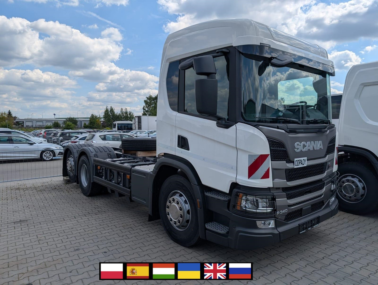 SCANIA P 340 B6x2*4NA / chassis frame / steering axle / CNG / large cab / 8 units - Kabiinišassiiga veoauto: pilt 1 SCANIA P 340 B6x2*4NA / chassis frame / steering axle / CNG / large cab / 8 units - Kabiinišassiiga veoauto: pilt 1