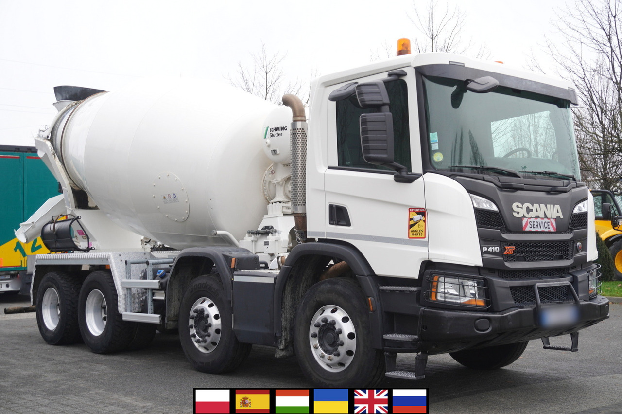 SCANIA P410 XT 8x4 / 80 tho. km!!! / SCHWING-STATTER AM 9 FHC 9 m3 concrete mixer - Autobetoonisegisti: pilt 1 SCANIA P410 XT 8x4 / 80 tho. km!!! / SCHWING-STATTER AM 9 FHC 9 m3 concrete mixer - Autobetoonisegisti: pilt 1