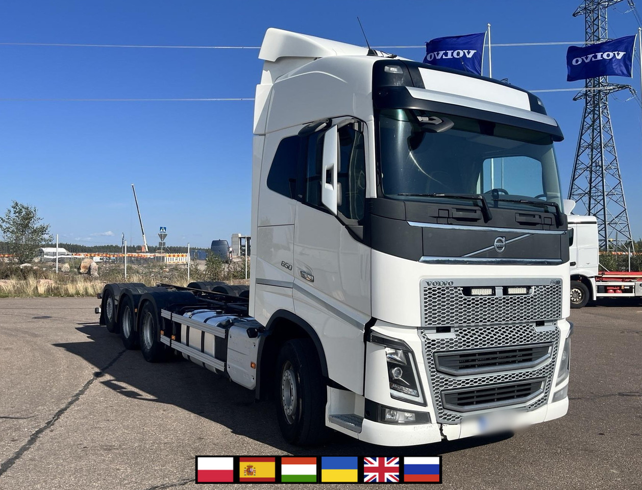 VOLVO FH 650 8x4 / Truck chassis / Sleeper cab - Kraanaga veoauto: pilt 1 VOLVO FH 650 8x4 / Truck chassis / Sleeper cab - Kraanaga veoauto: pilt 1