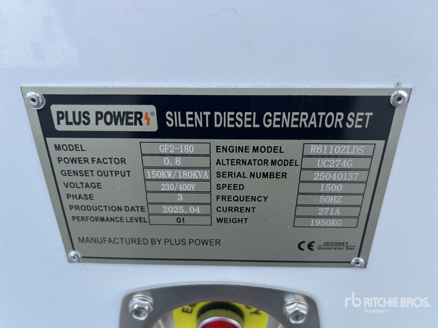 2025 Plus Power GF2-180 (Unused) Generator Set - Generaatorikomplekt: pilt 4 2025 Plus Power GF2-180 (Unused) Generator Set - Generaatorikomplekt: pilt 4