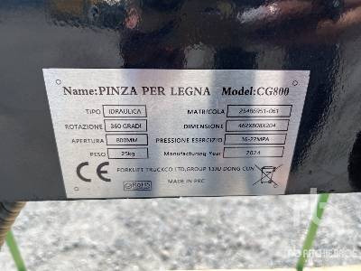 PINZA PER LEGNA CG800 (Unused) - Haarats: pilt 3 PINZA PER LEGNA CG800 (Unused) - Haarats: pilt 3