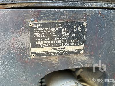 YANMAR SV16 - Miniekskavaator: pilt 5 YANMAR SV16 - Miniekskavaator: pilt 5