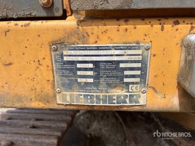 2004 Liebherr R944B HDSL Litronic Pelle Sur Chenilles Tracked Excavator - Lintekskavaator: pilt 4 2004 Liebherr R944B HDSL Litronic Pelle Sur Chenilles Tracked Excavator - Lintekskavaator: pilt 4