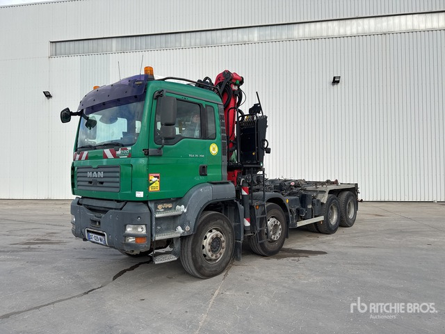2006 MAN TGA 35.350 8x4 Camion Ampliroll Grue Palfi ... Roll-Off Truck - Konkstõstukiga veoauto, Kraanaga veoauto: pilt 1 2006 MAN TGA 35.350 8x4 Camion Ampliroll Grue Palfi ... Roll-Off Truck - Konkstõstukiga veoauto, Kraanaga veoauto: pilt 1