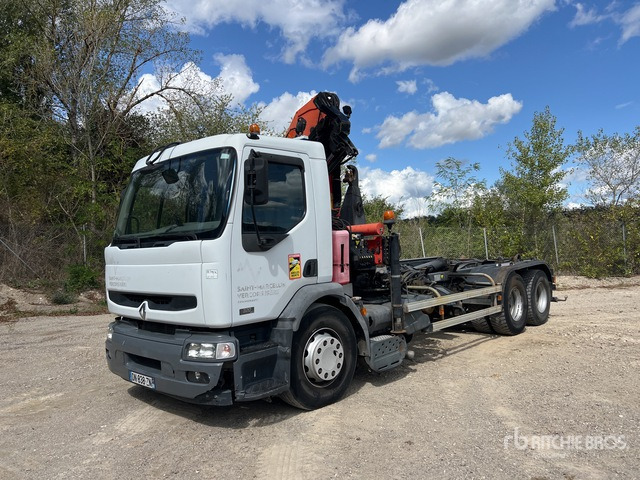 2006 Renault Premium 320DdCi 6x2 Camion Ampliroll Avec Grue ... Roll-Off Truck - Konkstõstukiga veoauto: pilt 2 2006 Renault Premium 320DdCi 6x2 Camion Ampliroll Avec Grue ... Roll-Off Truck - Konkstõstukiga veoauto: pilt 2