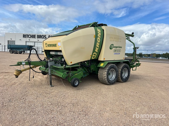 2012 Krone Comprima CV150XC Presse Enrubanneuse 2 Essieux T/A Round Baler - Heinapress, ümmargune: pilt 2 2012 Krone Comprima CV150XC Presse Enrubanneuse 2 Essieux T/A Round Baler - Heinapress, ümmargune: pilt 2