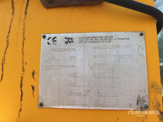 2011 JCB 436 Wheel Loader - Rataslaadur: pilt 1 2011 JCB 436 Wheel Loader - Rataslaadur: pilt 1