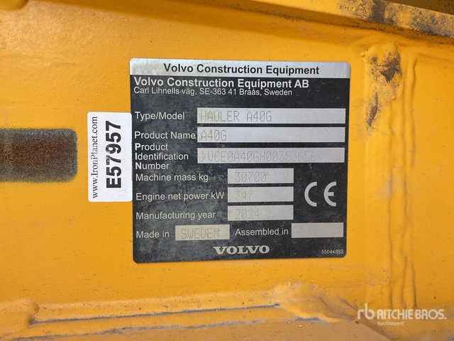 2024 Volvo A40G Articulated Dump Truck - Liigendkallur: pilt 1 2024 Volvo A40G Articulated Dump Truck - Liigendkallur: pilt 1