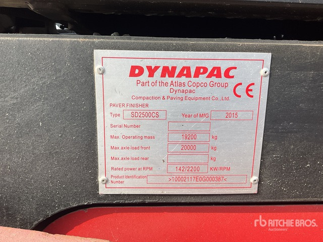 Dynapac SD2500CS Asphalt Paver - Asfaldilaotur: pilt 1 Dynapac SD2500CS Asphalt Paver - Asfaldilaotur: pilt 1