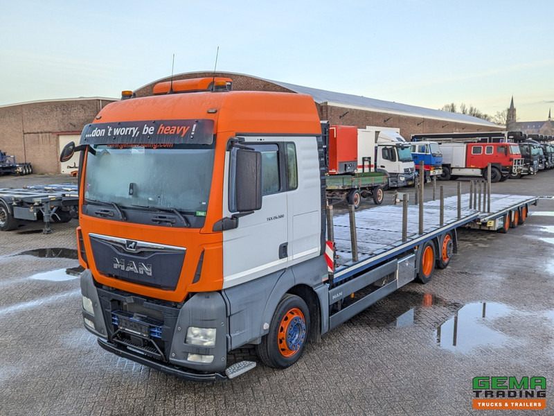 MAN TGX 26.500 6x2/4 LL Euro6 - Retarder + Recker FZ3 3-Assige Aanhanger - Uitschuifbaar - Treilerveoauto: pilt 1 MAN TGX 26.500 6x2/4 LL Euro6 - Retarder + Recker FZ3 3-Assige Aanhanger - Uitschuifbaar - Treilerveoauto: pilt 1