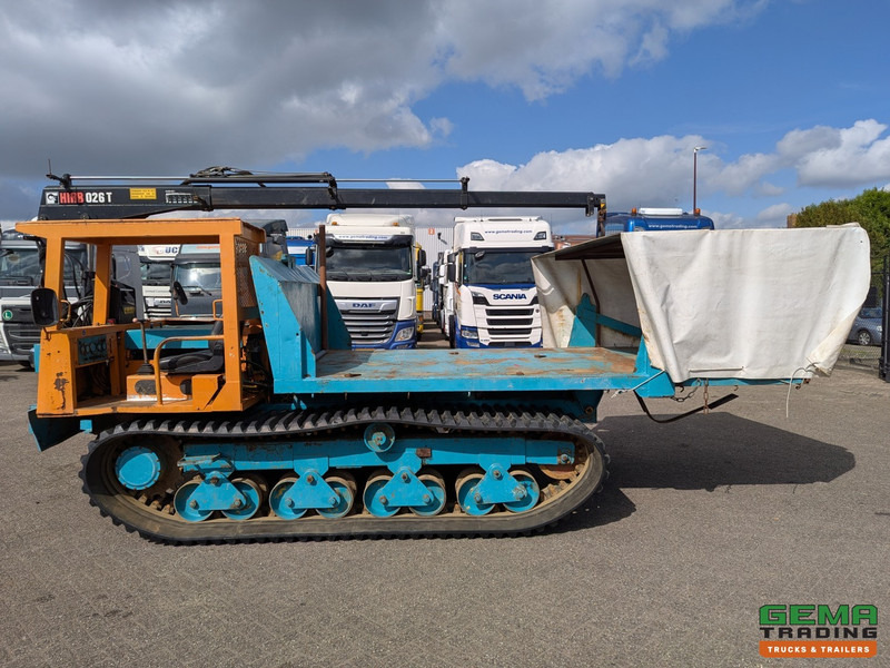 Kallur Morooka MST-1100 Rupsdumper / Werktuigdrager - Platte kiepbak + Hiab 026 T3 Kraan - Komatsu 6Cil: pilt 12