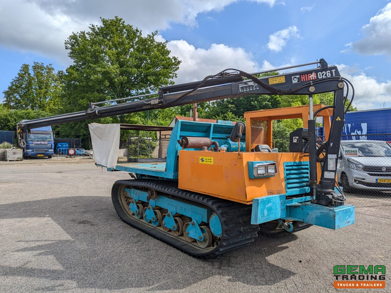 Kallur Morooka MST-1100 Rupsdumper / Werktuigdrager - Platte kiepbak + Hiab 026 T3 Kraan - Komatsu 6Cil: pilt 5