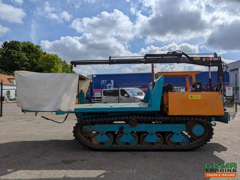 Kallur Morooka MST-1100 Rupsdumper / Werktuigdrager - Platte kiepbak + Hiab 026 T3 Kraan - Komatsu 6Cil: pilt 11