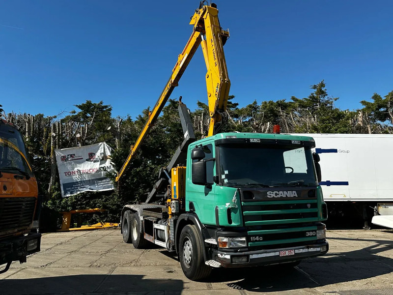Scania P114-380 6X2 Ampirol + Heila 13000 5T Crane Manual Gear - Konteinerveduk/ Tõstukiga veoauto: pilt 1 Scania P114-380 6X2 Ampirol + Heila 13000 5T Crane Manual Gear - Konteinerveduk/ Tõstukiga veoauto: pilt 1