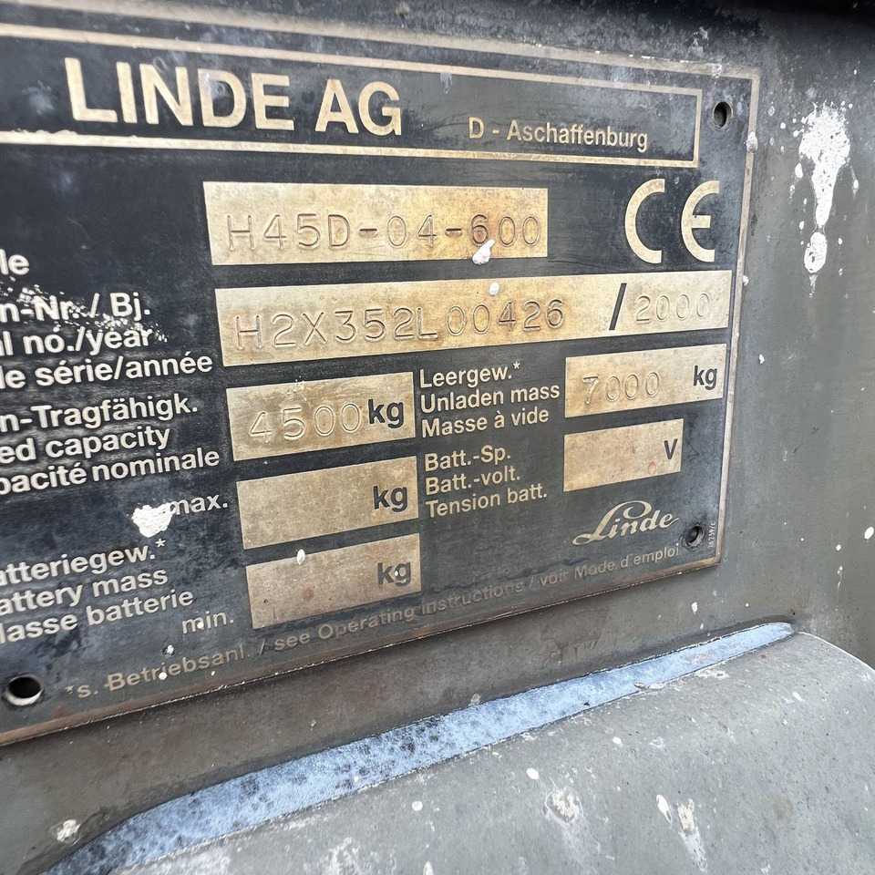 Linde H45D-600 (352-04) - Diiseltõstuk: pilt 5 Linde H45D-600 (352-04) - Diiseltõstuk: pilt 5