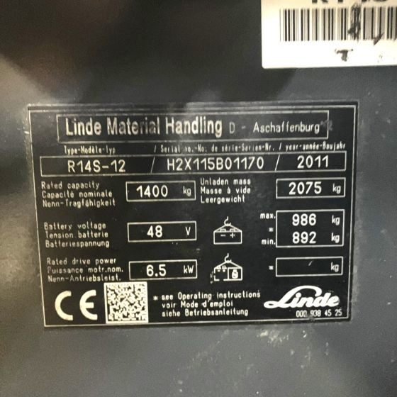 Lükandmastiga tõstuk Linde R14S-12: pilt 10
