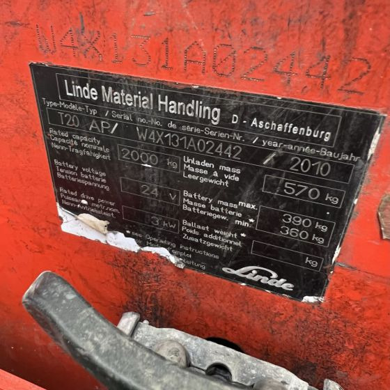 Linde T20AP (131) - Kaubaaluste tõstuk: pilt 3 Linde T20AP (131) - Kaubaaluste tõstuk: pilt 3