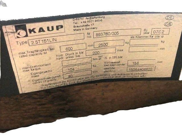 Kaup 2.5T151LIN Integrale side shift for Linde - Lisaseade: pilt 3 Kaup 2.5T151LIN Integrale side shift for Linde - Lisaseade: pilt 3