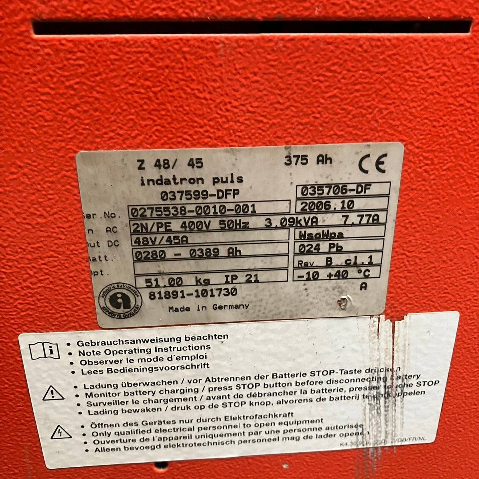 Hawker 48V/45A - Varuosa - Materjali käitlemise seade: pilt 4 Hawker 48V/45A - Varuosa - Materjali käitlemise seade: pilt 4