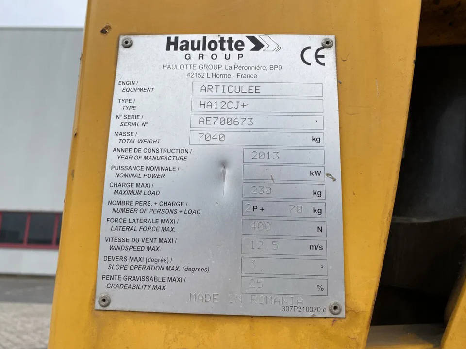HAULOTTE HA 12 CJ+ - Liigendpoom: pilt 4 HAULOTTE HA 12 CJ+ - Liigendpoom: pilt 4