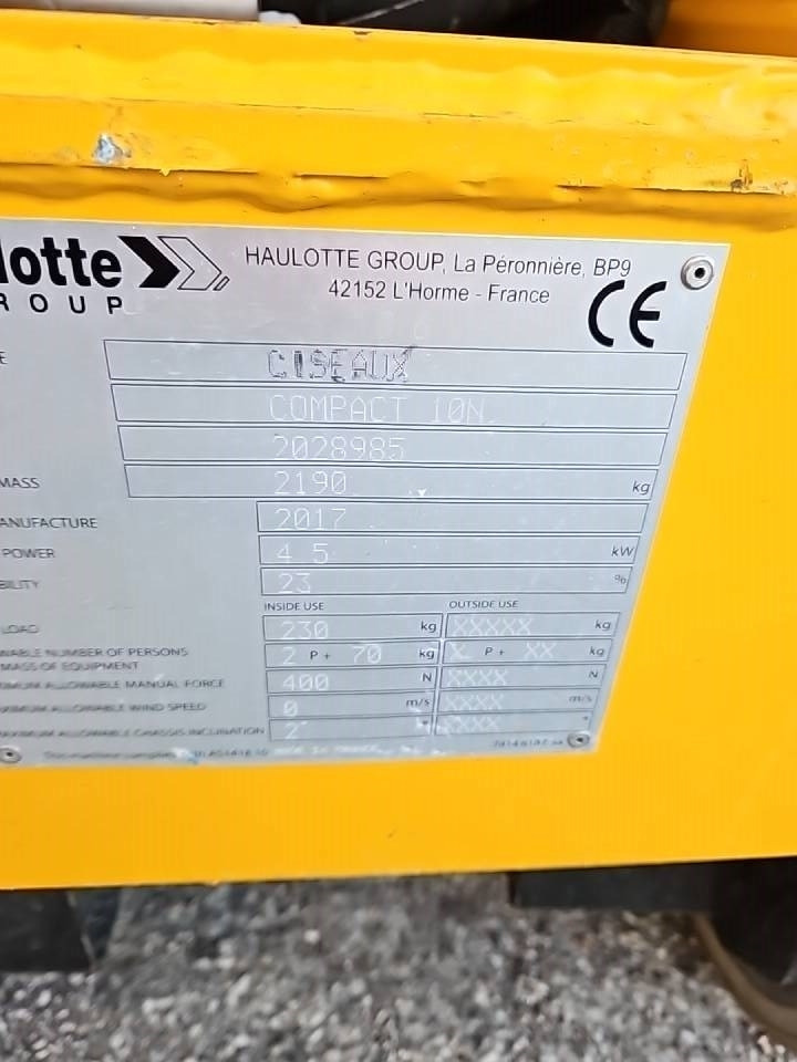 Haulotte Compact 10 N - Käärlift: pilt 5 Haulotte Compact 10 N - Käärlift: pilt 5