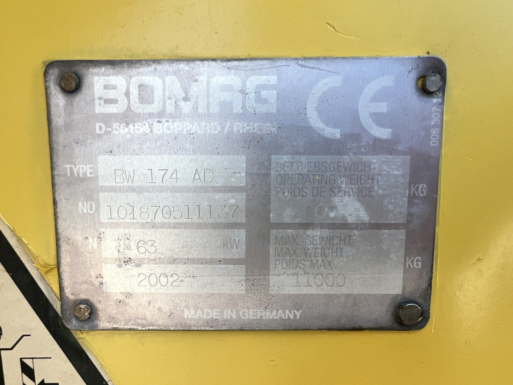 Teerull Bomag BW 174 n. Chr. (111667): pilt 7 Teerull Bomag BW 174 n. Chr. (111667): pilt 7