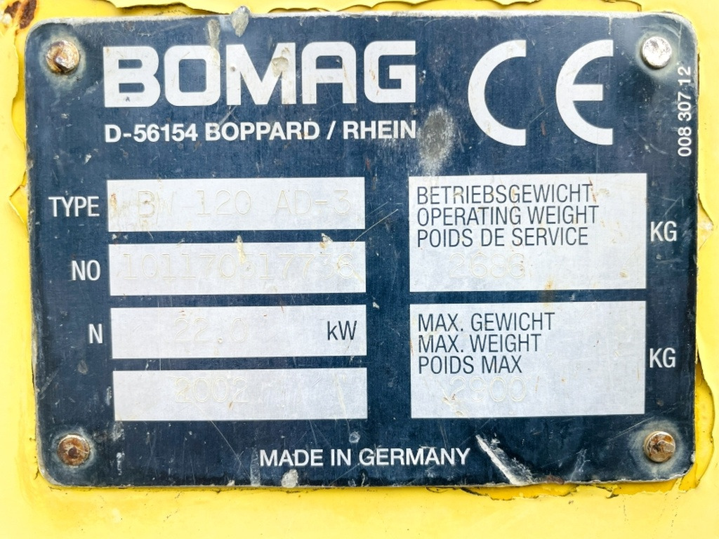 Bomag BW120 AD-3 (4046) - Teerull: pilt 3 Bomag BW120 AD-3 (4046) - Teerull: pilt 3