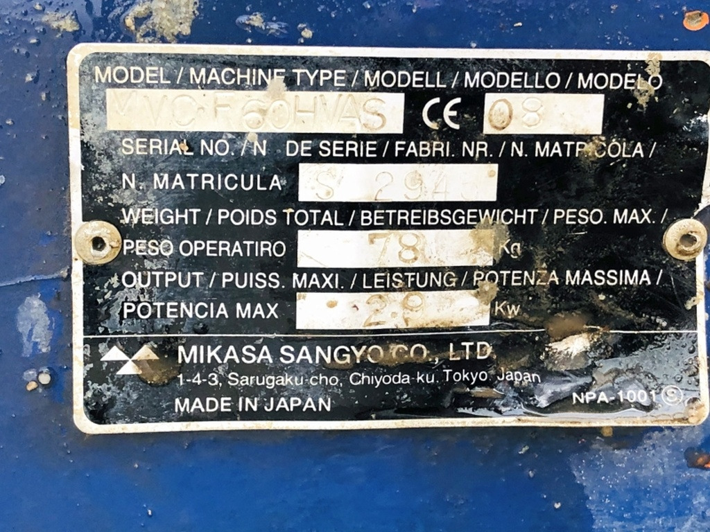 Diverses MIKASA MVCF60HVAS (3931) - Vibraatorplaat: pilt 3 Diverses MIKASA MVCF60HVAS (3931) - Vibraatorplaat: pilt 3