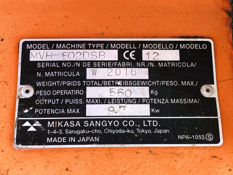 Diverses MIKASA MVH 502 (2906) - Vibraatorplaat: pilt 3 Diverses MIKASA MVH 502 (2906) - Vibraatorplaat: pilt 3