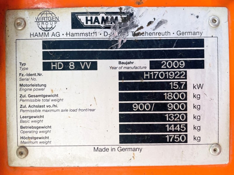 Hamm HD8 VV (3821) - Teerull: pilt 3 Hamm HD8 VV (3821) - Teerull: pilt 3