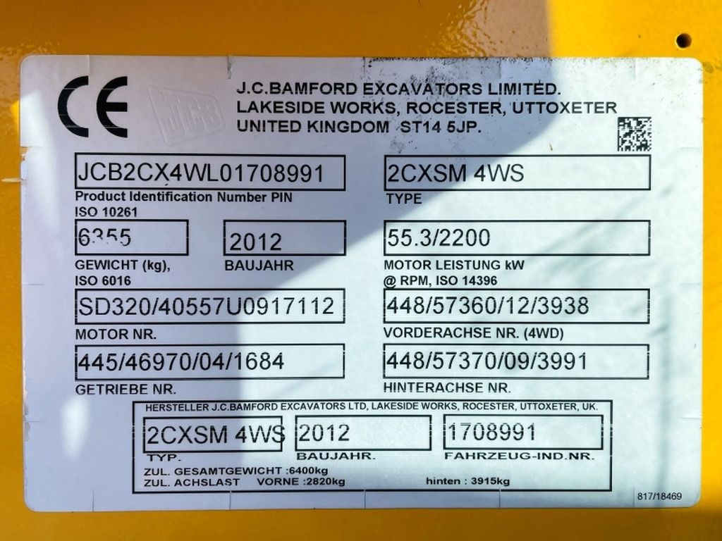 JCB 2CX SM 4WS (4001) - Ekskavaator-laadur: pilt 5 JCB 2CX SM 4WS (4001) - Ekskavaator-laadur: pilt 5