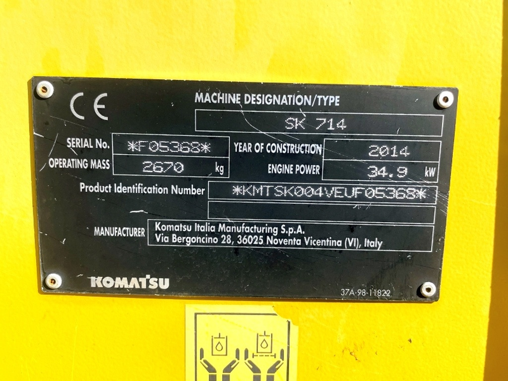 Komatsu SK714 (4077) - Kompaktlaadur: pilt 3 Komatsu SK714 (4077) - Kompaktlaadur: pilt 3