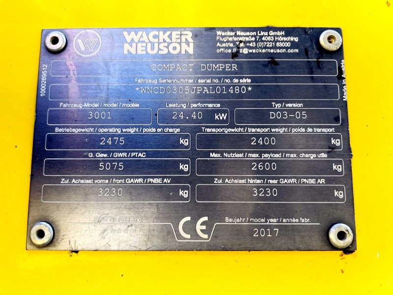 Neuson 3001 (3861) - Mini kallur: pilt 3 Neuson 3001 (3861) - Mini kallur: pilt 3