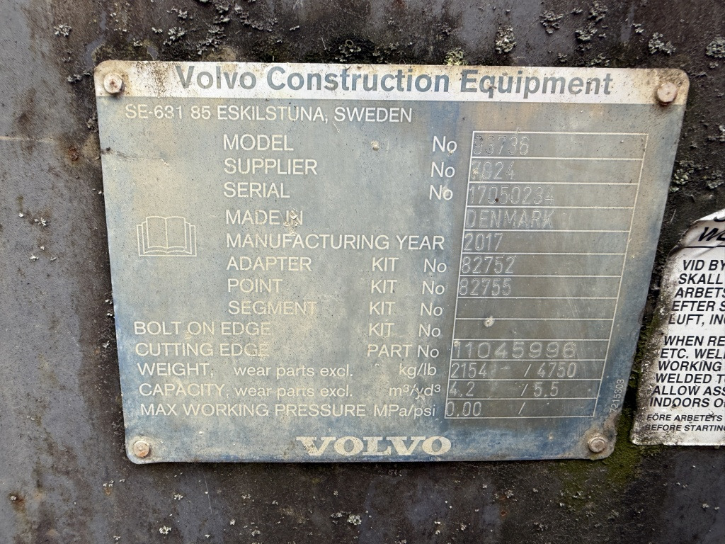Volvo Schaufel 4,2 m³ (111756) - Laaduri kopp: pilt 3 Volvo Schaufel 4,2 m³ (111756) - Laaduri kopp: pilt 3