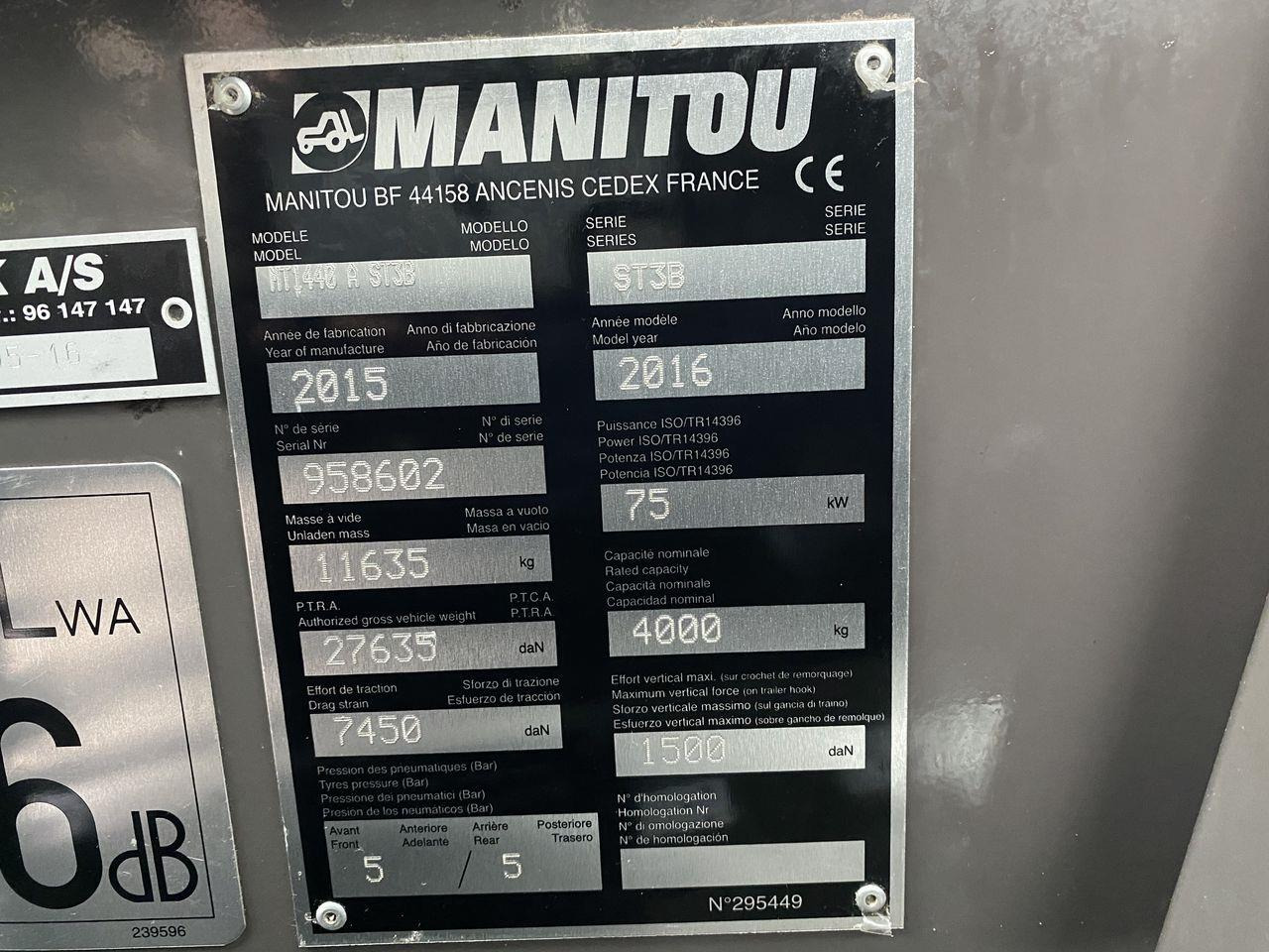 Teleskooplaadur Manitou MT1440A ST3B: pilt 10