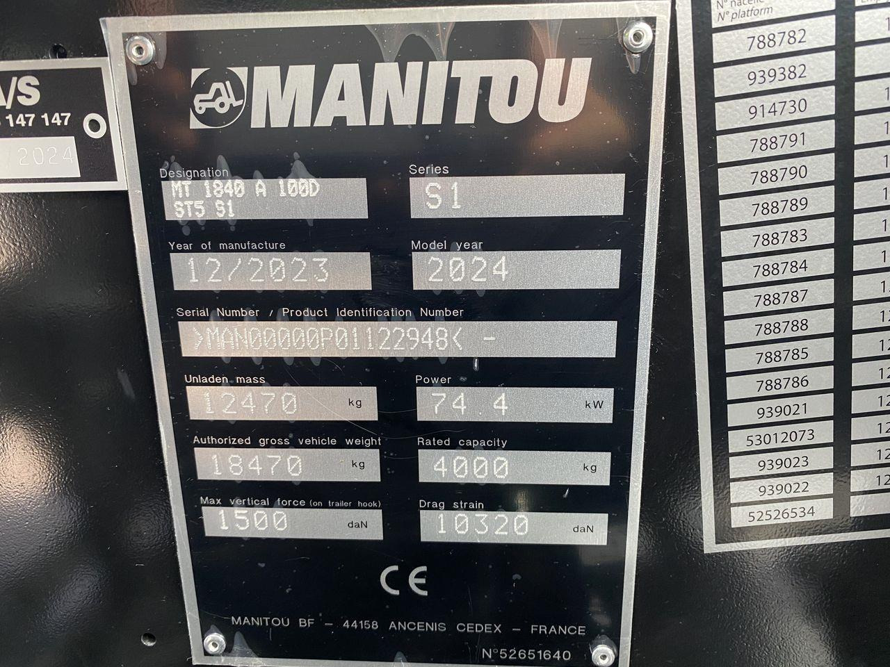 Teleskooplaadur Manitou MT1840A ST5: pilt 10