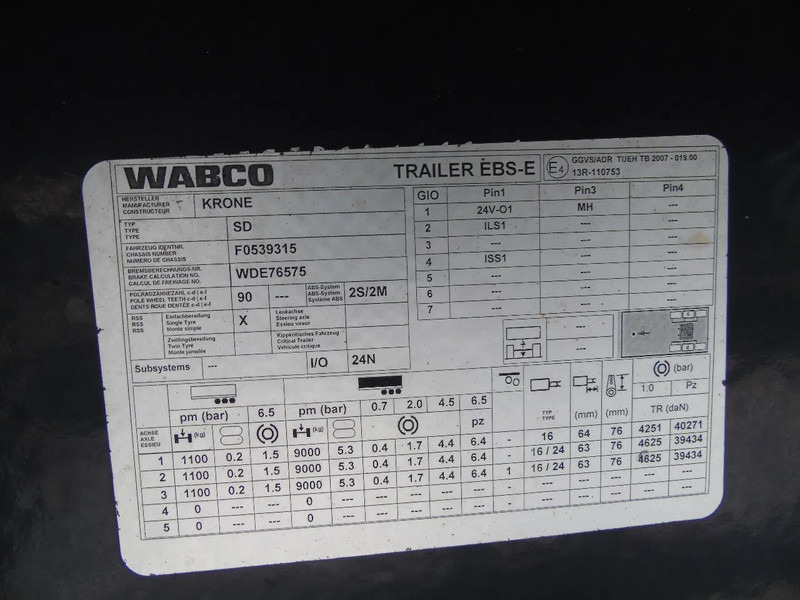 Krone 3xAXLE SAF - Furgoonpoolhaagis: pilt 4 Krone 3xAXLE SAF - Furgoonpoolhaagis: pilt 4