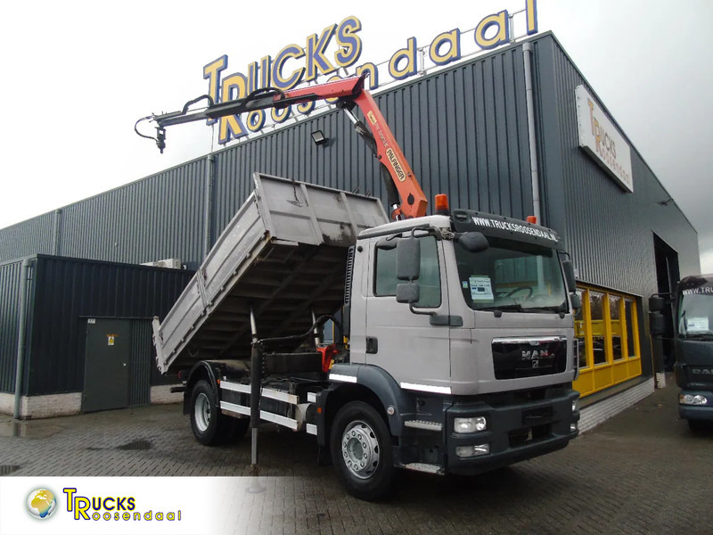 MAN TGM 18.250 + PALFINGER 11.001K + TIPPER + EURO 5 - Kraanaga veoauto: pilt 1 MAN TGM 18.250 + PALFINGER 11.001K + TIPPER + EURO 5 - Kraanaga veoauto: pilt 1