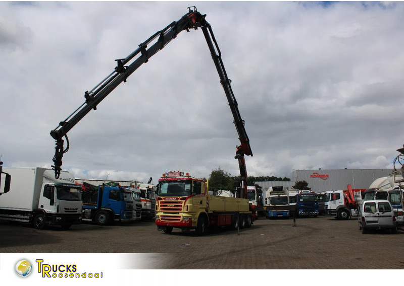 Scania R 480 + PALFINGER PK60002 5x + JIB 6x + 8X4 + REMOTE + MANUAL - Kraanaga veoauto: pilt 1 Scania R 480 + PALFINGER PK60002 5x + JIB 6x + 8X4 + REMOTE + MANUAL - Kraanaga veoauto: pilt 1