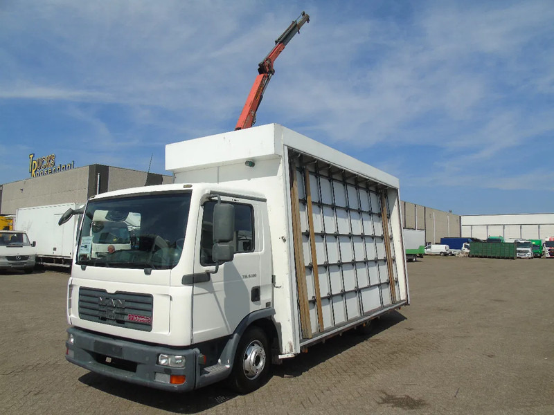 MAN TGL 8.180 + PALFINGER + GLASS TRUCK + MANUAL - Veoauto, Kraanaga veoauto: pilt 2 MAN TGL 8.180 + PALFINGER + GLASS TRUCK + MANUAL - Veoauto, Kraanaga veoauto: pilt 2