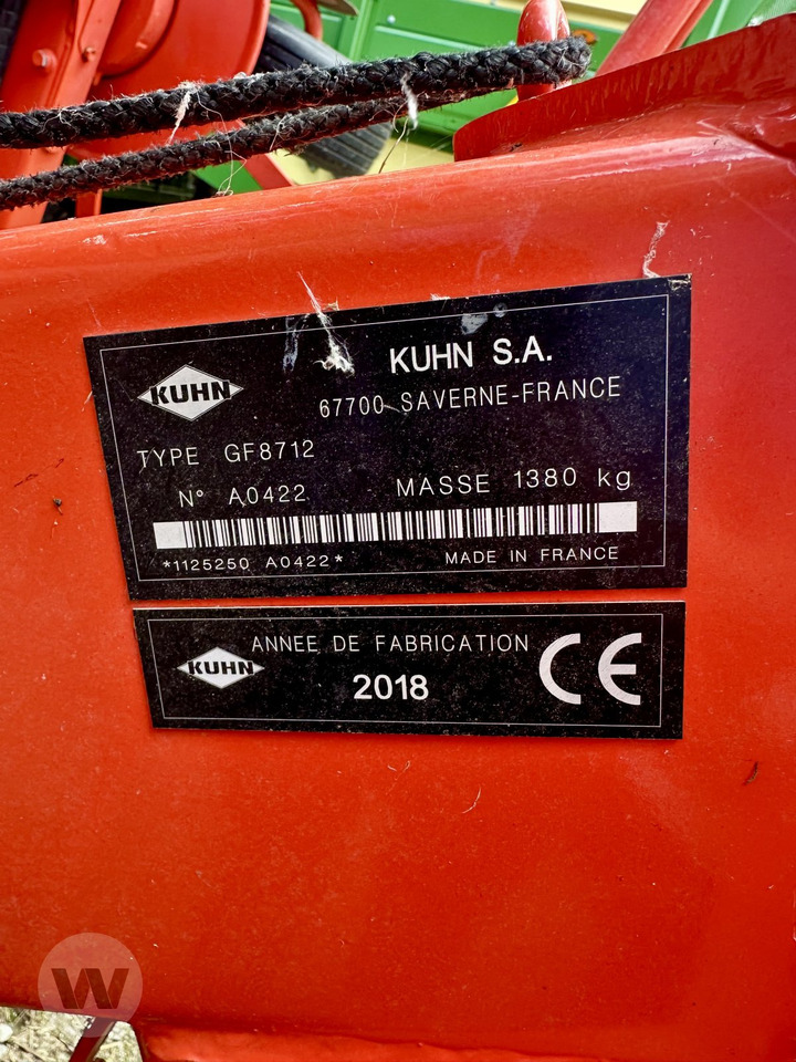 Kuhn GF 8712 - Kaarutaja/ Reha: pilt 2 Kuhn GF 8712 - Kaarutaja/ Reha: pilt 2