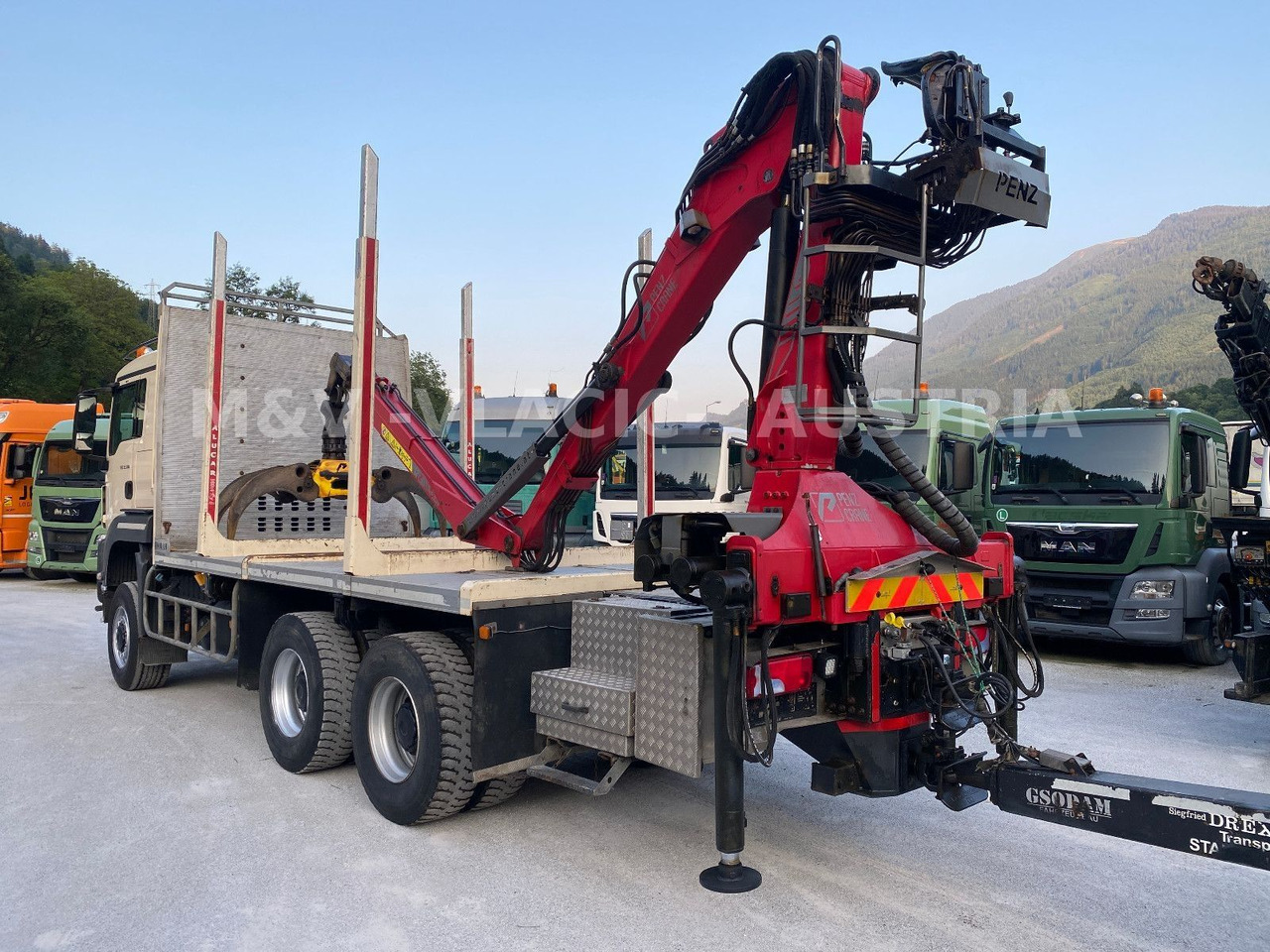 MAN 33.500 6X6 mit Kran PENZ 12Z - Metsaveok, Kraanaga veoauto: pilt 4 MAN 33.500 6X6 mit Kran PENZ 12Z - Metsaveok, Kraanaga veoauto: pilt 4