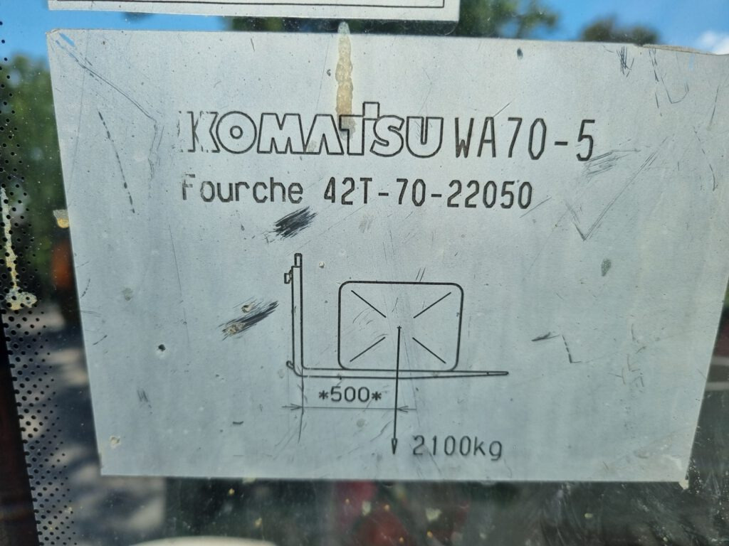 Rataslaadur KOMATSU WA70-5: pilt 7
