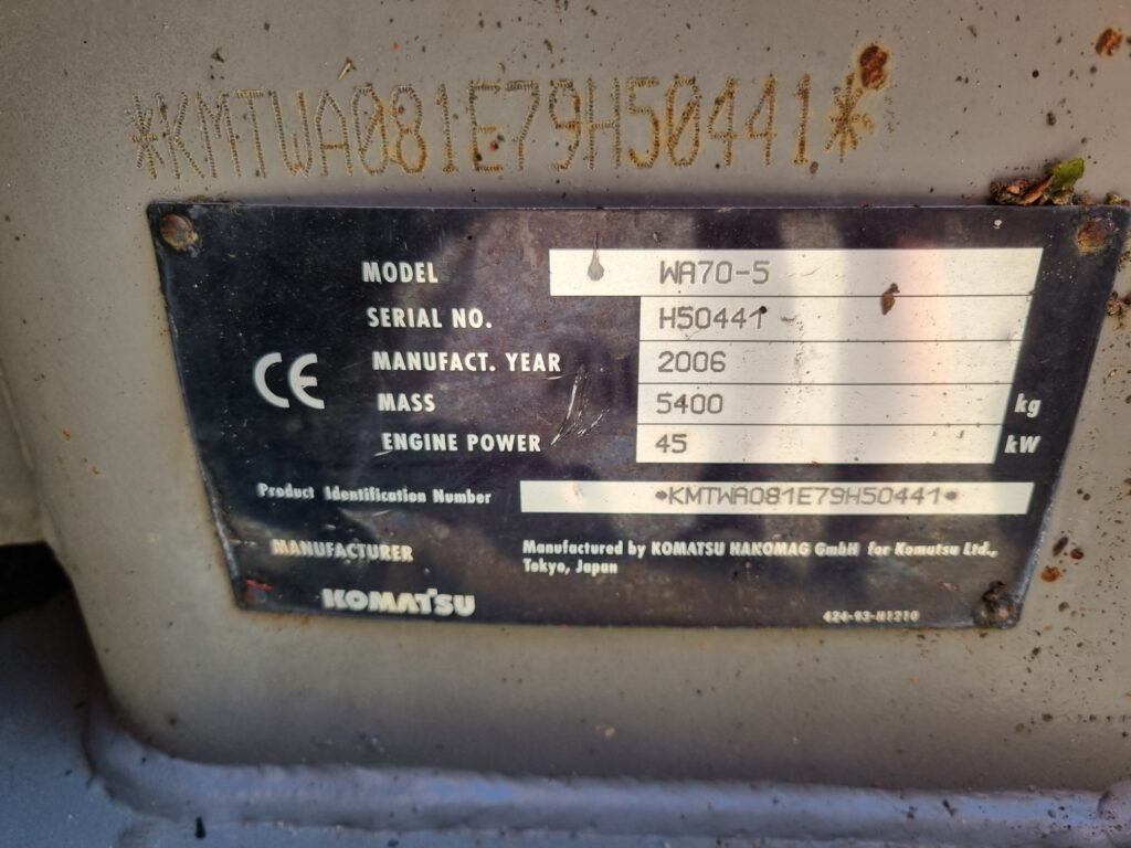 Rataslaadur KOMATSU WA70-5: pilt 13