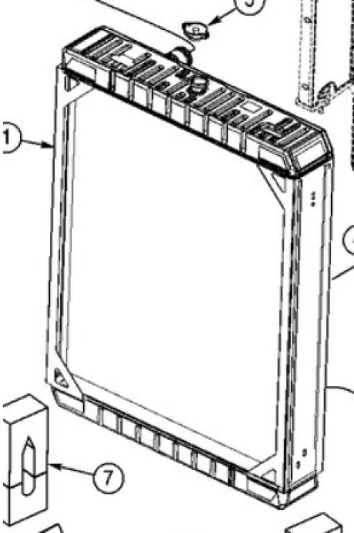 Case 395780A1 - Radiaator - Ehitusmasinad: pilt 1 Case 395780A1 - Radiaator - Ehitusmasinad: pilt 1