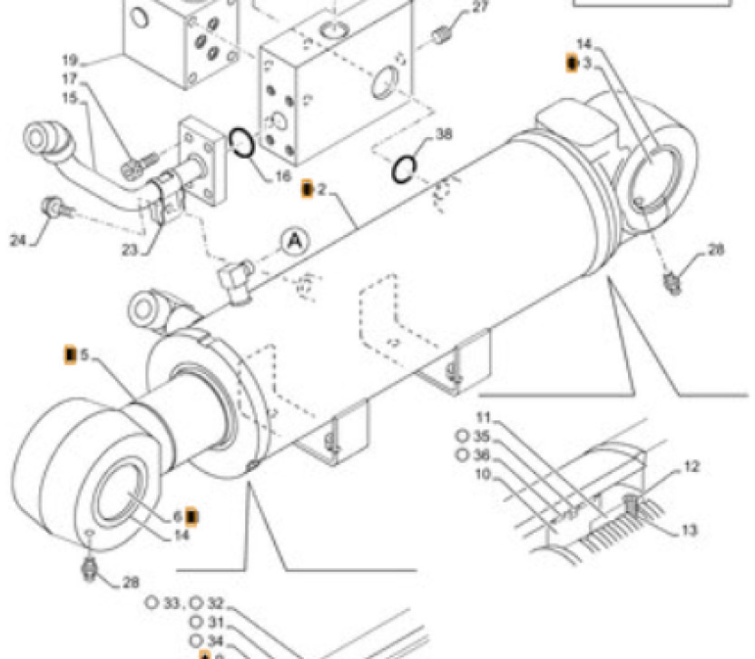 Case 47895787 - Hüdrauliline silinder - Ehitusmasinad: pilt 1 Case 47895787 - Hüdrauliline silinder - Ehitusmasinad: pilt 1