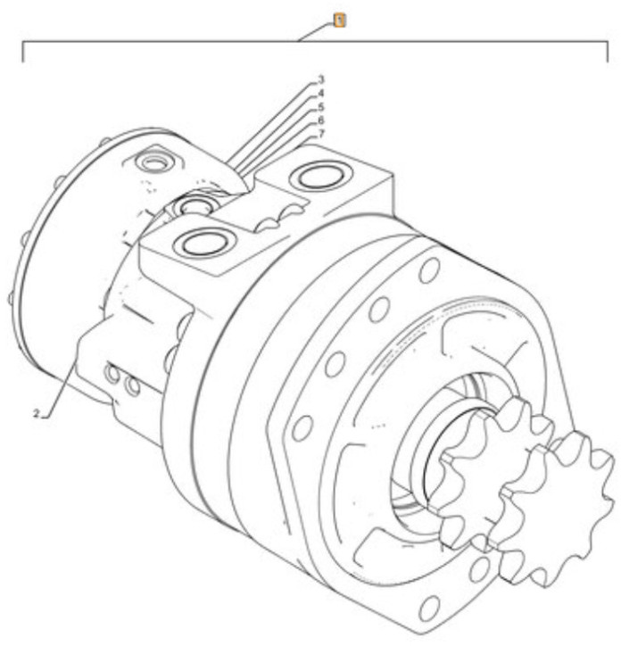 Case 87035341EX - 48033384R - Hüdrauliline mootor - Ehitusmasinad: pilt 1 Case 87035341EX - 48033384R - Hüdrauliline mootor - Ehitusmasinad: pilt 1